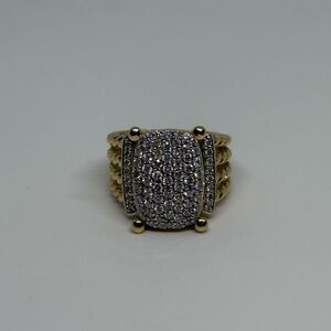 DAVID YURMAN 18k GOLD RING WITH WHITE DIAMONDS